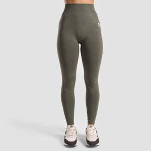 Leggings tricotés sans couture Power Flex couleur verte - Product Image 2