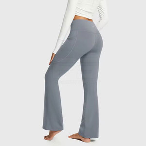Active Fitness Wear Flare <b>Leggings</b> <b>Tummy</b> <b>Control</b> Yoga <b>Gym</b> Fashion Women High Waist Spandex/Nylon Lightweight Breathable - Product Image 2