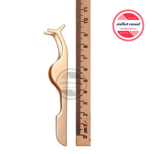 Pince à épiler d'extension de cils en acier inoxydable avec logo personnalisé - Product Image 4