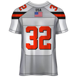 Maillots de football américain de haute qualité, vente en gros directe d'usine, grandes tailles, respirants, séchage rapide, anti-bactériens, coupe courte - Product Image 5