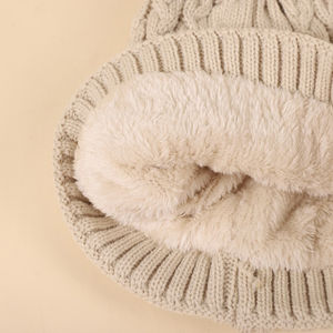 Gorro de punto de invierno de alta calidad, gorro de calavera con puños holgados, gorro de moda para correr al aire libre, gorro cálido bordado con logotipo personalizado, Unisex - Product Image 3