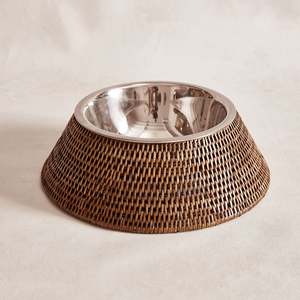 Rotin tissé chien chat bol d'alimentation en gros tendance chaude écologique en osier bols d'alimentation pour animaux de compagnie pour chats et chiens - Product Image 2