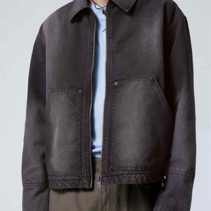 Chaqueta de algodón lavado informal de alta calidad para hombre, chaqueta cortavientos de lona para hombre, chaqueta de invierno - Product Image 5