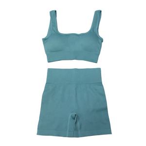 Ropa de entrenamiento sin mangas de cintura alta, ropa deportiva para gimnasio, ropa de Fitness para mujer, conjunto de Yoga - Product Image 6