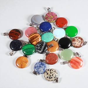 Offre Spéciale Christian Bohême Rond Cabochon Malachite Gemstone Charme Pendentif-925 Bijoux En Argent - Product Image 2