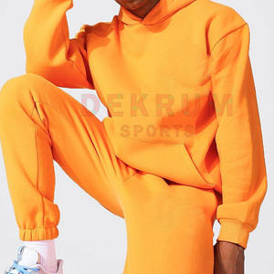 Ensemble de survêtements en molleton confortable et respirant pour hommes, tailles plus grandes, respectueux de l'environnement, logo personnalisé, vêtements de sport décontractés pour l'hiver et la salle de sport - Product Image 2