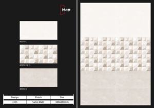 Carreaux muraux en céramique 300x600mm pour salle de bain et cuisine, finition brillante ou mate, texture effet sucre, design mural intérieur luxueux - Product Image 5