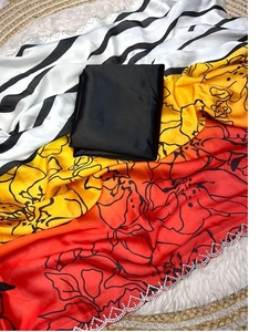 เสื้อสเวตเตอร์มีระบายสำหรับผู้หญิงเสื้อสเวตเตอร์มีลาย georgette สไตล์อินเดียดีไซน์แบบหรูหรา - Product Image 1