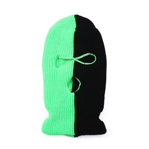 Custom Winter Double Color Full <b>Face</b> 3 Hole Balaclava Ski Mask Warm Hat Beanie Colorful Outdoor Knitted Acrylic Ski Mask - Product Image 5