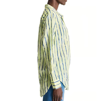 Chemise élégante pour femmes en mousseline respirante à volants, chemisier décontracté uni confortable, 100% coton, col montant, design simple