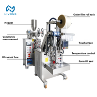 Machine d'emballage automatique multifonctionnelle pour sachets de thé aux herbes, machine d'emballage de sachets de thé triangulaires en PLA/nylon pour petites entreprises