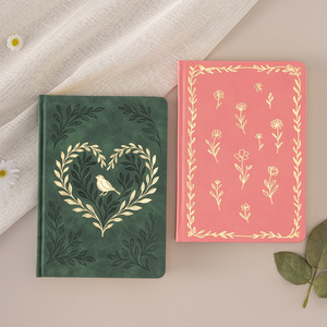 Cuaderno de Cuero PU LABON Botanical Journal Set con Cubierta Repujada de Flores y Hojas, Diario Estético Inspirado en la Naturaleza - Product Image 2