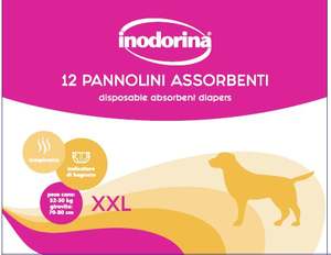 Inodorina XXL Pañal para perros femeninos Desechable de alta calificación con características impresas de absorción superior para mascotas higiénicas limpias - Product Image 2