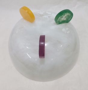 Cuenco para servir de resina Rosa 2025 de lujo Diseño de forma redonda elaborado en 3D para presentación de alimentos Mejor tarifa garantizada - Product Image 3