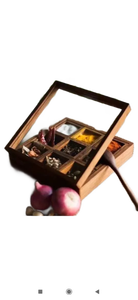 Boîte à épices en bois naturel personnalisée de la meilleure qualité, fabriquée à la main, pour hôtel restaurant à domicile en provenance d'Inde. - Product Image 3