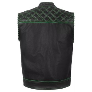 Gilet de moto en cuir pour hommes sur mesure SOA Biker Group Gilet Style Casual Fit Produit de haute qualité très vendu - Product Image 6