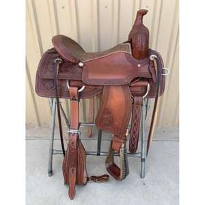 Selle de course en cuir de qualité supérieure, gravure sur bois, design européen et australien, style antique anglais, selle de cheval confortable - Product Image 6