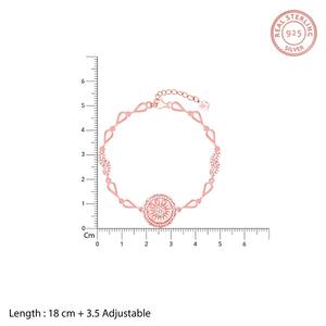 Colección Mehtab, elegante pulsera fina de cuento floral de oro rosa, Diamante certificado GIA para mujer, joyería de moda ajustable - Product Image 4