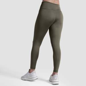 Legging de sport slim olive pour femme, taille haute, sans couture, en nylon et élasthanne, idéal pour le yoga et les loisirs, taille XL - Product Image 2