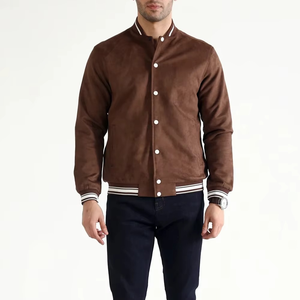 Veste universitaire chaude d'hiver de qualité supérieure pour hommes Letterman en laine lourde avec manches en cuir broderie de Logo personnalisé - Product Image 6
