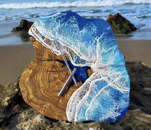 Nouvelle maison élégante de luxe et espace personnel concevant des horloges murales en résine époxy faites à la main - Product Image 4