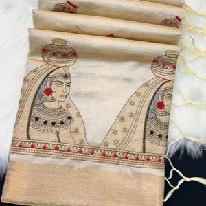 Spécial Tusser Silk Kalankari Designer Saree Vêtements indiens et pakistanais par les fabricants - Product Image 1