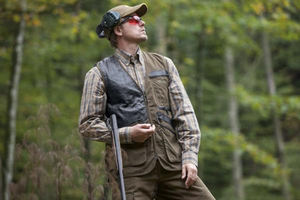 Gilet de tir 4 saisons main droite vente en gros taille réglable poche poitrine gilet de tir en cuir noir Skeet gilets de tir - Product Image 5