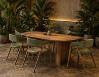 Tables et chaises de restaurant en bois personnalisées, directement de l'usine, mobilier de salle à manger commercial moderne rembourré pour hôtel et salon.