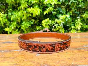 Latest 2026 Genuine Leather Western Hand <b>Tooled</b> Carving Classic Unisex 40MM <b>Belt</b> with Unique Attractive Design Western Buckle - Product Image 3
