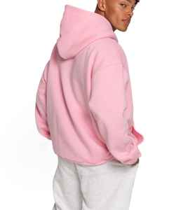 2024 sweat à capuche élégant de marque de haute qualité pour hommes à manches longues bébé rose couleur sweat à capuche uni sweats pour hommes - Product Image 2
