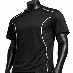 Camiseta deportiva personalizada para hombre, de secado rápido, para gimnasio, entrenamiento, correr, transpirable, de poliéster, para fitness, OEM, al por mayor. - Product Image 3