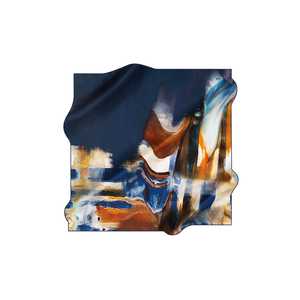 Écharpe carrée en crêpe de soie satinée imprimée numériquement 90x90 - Product Image 1