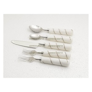 Affordable Price Stainless Steel Flatware Cutlery Set Stone and Resin Handle Decorative Tabletop Home Hotel Restaurants Use - Product Image 5