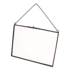 Cadre photo flottant en métal et verre de style nordique, en fer noir, pour affichage de spécimens, tailles personnalisées 4x4, 6x6, 8x8, vente en gros - Product Image 2