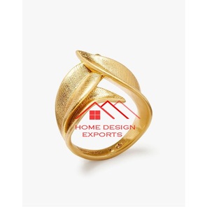 ห่วงใส่ผ้าเช็ดปากทำจากโลหะอลูมิเนียมหรูหราสีทองมันวาวอุปกรณ์ตกแต่งโรงแรม - Product Image 1