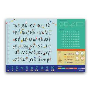 Alfombrilla de Escritorio con Alfabeto Azul 60 X 40 cm Juguetes Matemáticos para Niños - Product Image 4