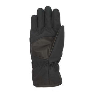 Guantes de invierno forrados para hombre, palma de piel de vaca, exterior de nailon - Product Image 2
