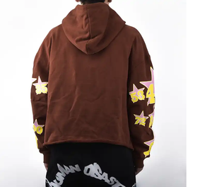 Top Selling Cut Edge 3D Puff Printing Heavy Weight Recortado Raw Hem Pullover Sudadera con capucha de gran tamaño para hombre - Product Image 6