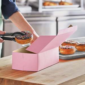 Cajas de Donuts para Panaderías al por Mayor <span class=keywords><strong>a</strong></span> Bajo Precio con Logotipo, Económicas, Aceptan Tamaño Personalizado, Cajas de Papel Cuadradas - Product Image 6