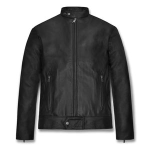 Chaqueta de Cuero de Moda para Hombre, Chaqueta de Cuero Genuino de Cordero, Chaqueta de Cuero Clásica y Elegante para Hombre de Alta Calidad - Product Image 1