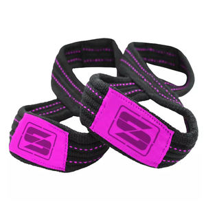 Equipo de entrenamiento de seguridad de gimnasio personalizable Figura 8 Correas de algodón/poliéster para levantamiento de pesas Equipo de goma con logotipo personalizado - Product Image 4