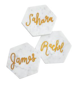 Juego de 4 Posavasos de Mármol Italiano con Base de Corcho para Decoración DIY - Product Image 2