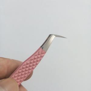 Pince à épiler pour cils avec logo personnalisé, bouts droits incurvés et pointus, ensemble de pinces à épiler pour cils - Product Image 6