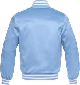 Chaquetas bordadas de satén reversible para hombre personalizadas populares de gran oferta con diseño de texto y números de logotipo - Product Image 4