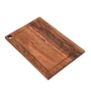 Planche à découper en bois robuste, bois d'acacia, logo personnalisé prêt idéal pour les chefs et les acheteurs à prix commercial - Product Image 3