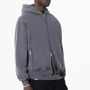 Custom Manufacturer 500 Gsm Heavyweight Thick Cropped Vintage <b>Sun</b> Faded Men french terry Acid Wash heavy weight Hoodie - Product Image 3