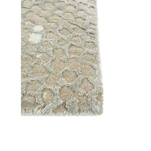 พรมไหมไผ่ผสมขนสัตว์ถักมือสีเขียวลาย Chaos Theory ดีไซน์นามธรรม สำหรับบ้าน ห้องโถง รูปทรงสี่เหลี่ยมผืนผ้า หนา 10 มม. วิสโคส รุ่น Eskn-404 - Product Image 4