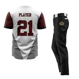 Best Quality Latest Design Men's <b>Baseball</b> Uniform High Sale 100% Polyester Sportswear <b>Sets</b> Plus Size Low MOQ - Product Image 2