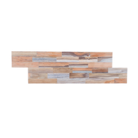 Paneles Acústicos de Madera de Teca Reciclada de Indonesia para Apartamentos, Diseño Geométrico Minimalista, Erosión Natural, Fácil Instalación
