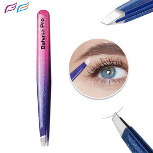 <b>Glitter</b> Color Brow Tweezers Eyebrow Custom Color Durable Beauty Tweezer Private Label Cosmetic Tools Manufacturer OEM ODM - Product Image 2